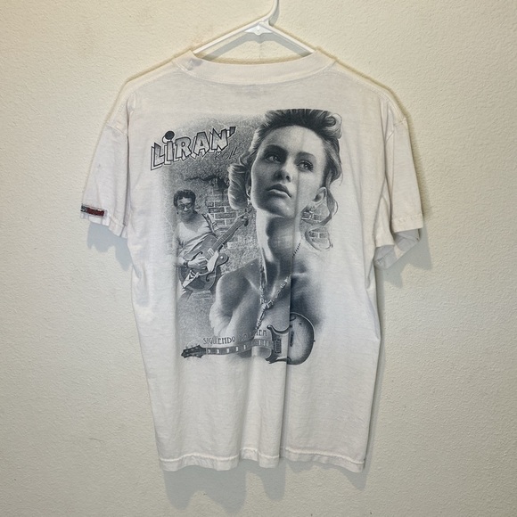 VINTAGE EMBROIDERED ROCK REBOLUCION LIRAN ROLL T-SHIRT - Picture 3 of 3